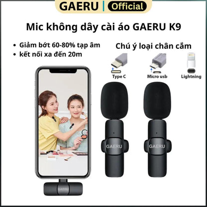 K9 Wireless Lavalier Microphone with Noise Reduction