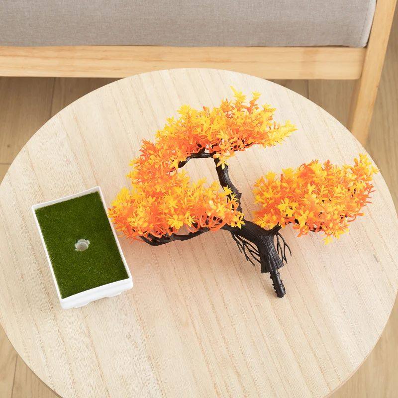 Kahaul Artificial Plants Bonsai Tree Plastic Fake Flowers Ho
