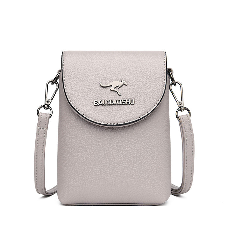 Kangaroo leather mini crossbody phone bag