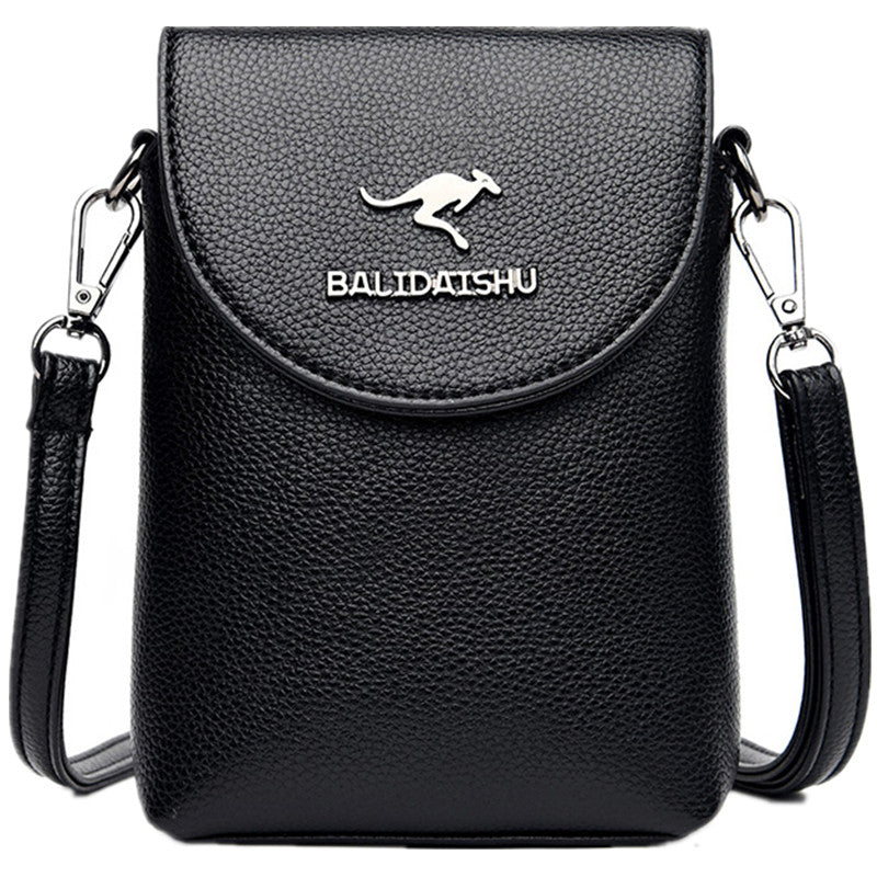 Kangaroo leather mini crossbody phone bag