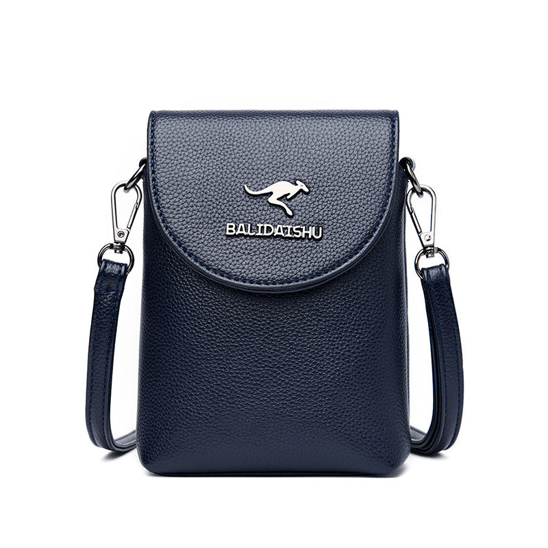 Kangaroo leather mini crossbody phone bag