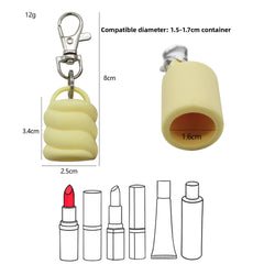 Silicone white spiral lip balm cover