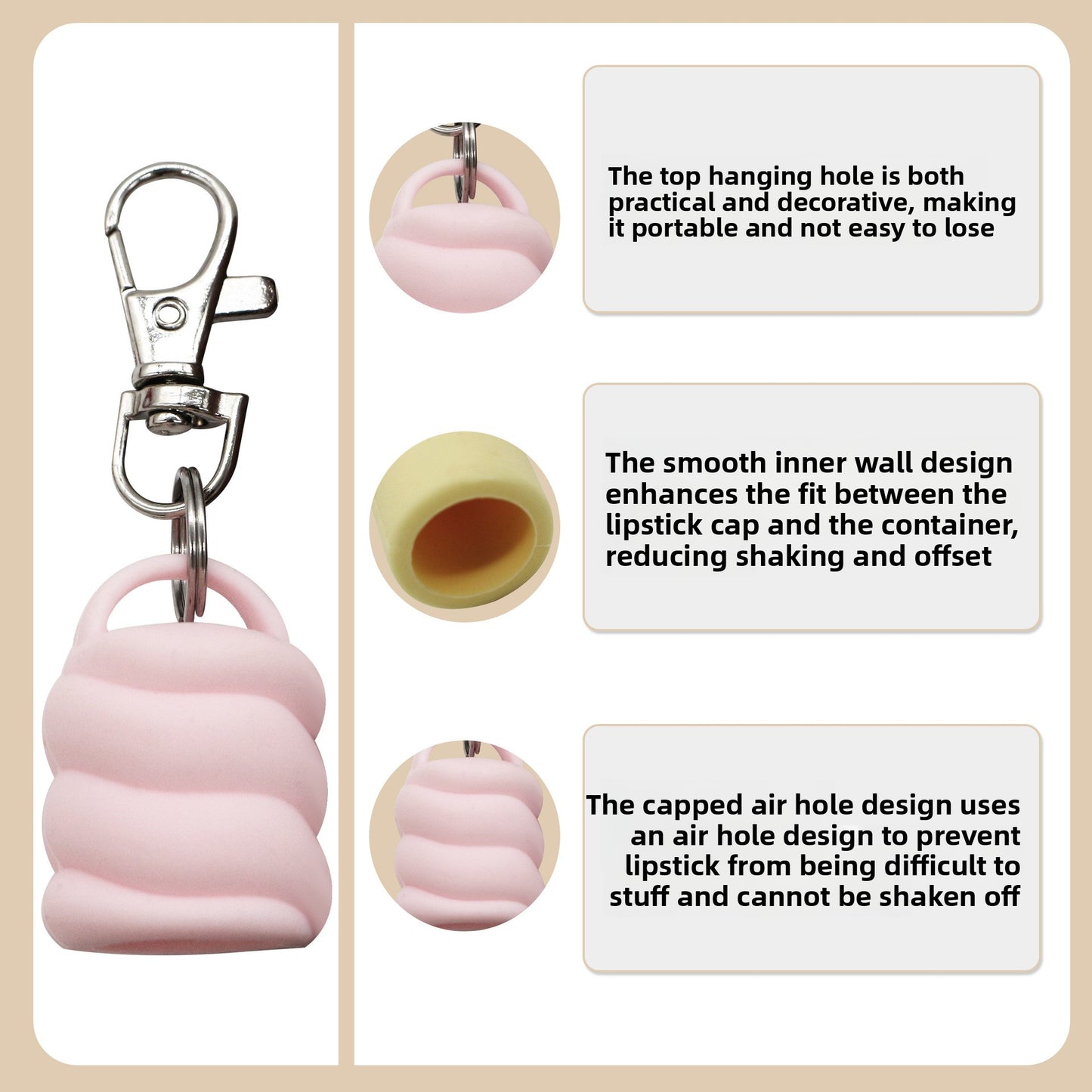 Keychain lipstick ornaments