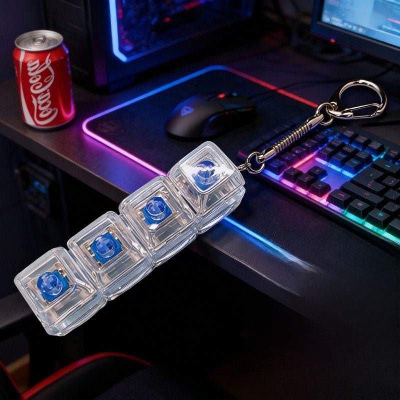 Keychain with buttons