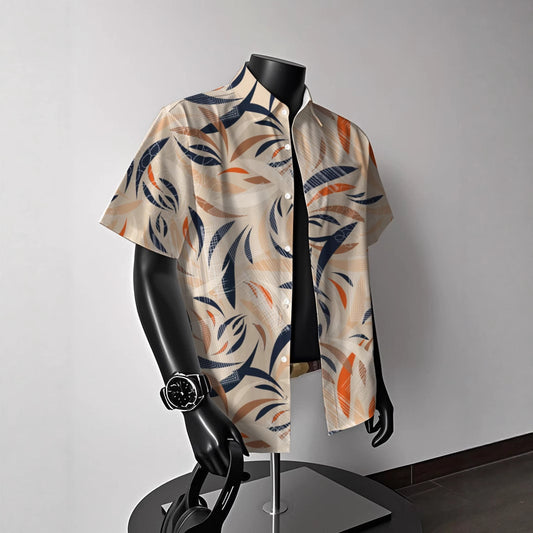 Khaki Shirt Short-sleeved