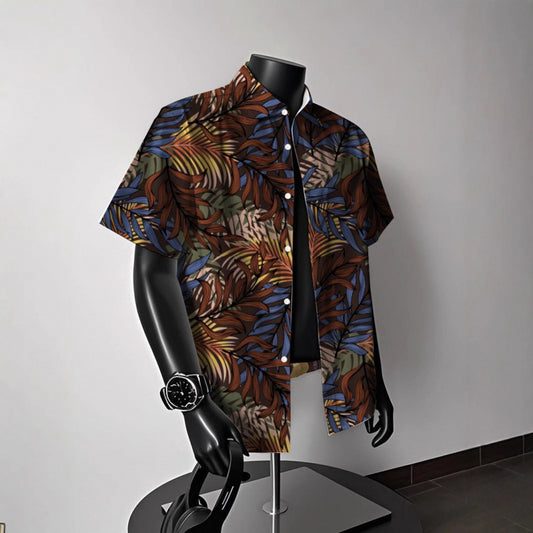 Khaki Shirt Short-sleeved