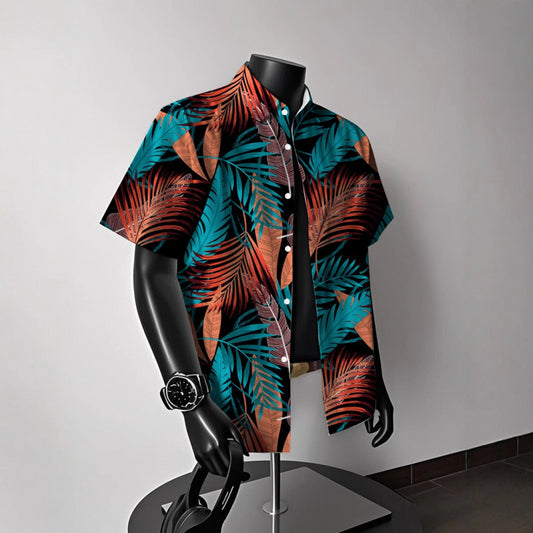 Khaki Shirt Short-sleeved