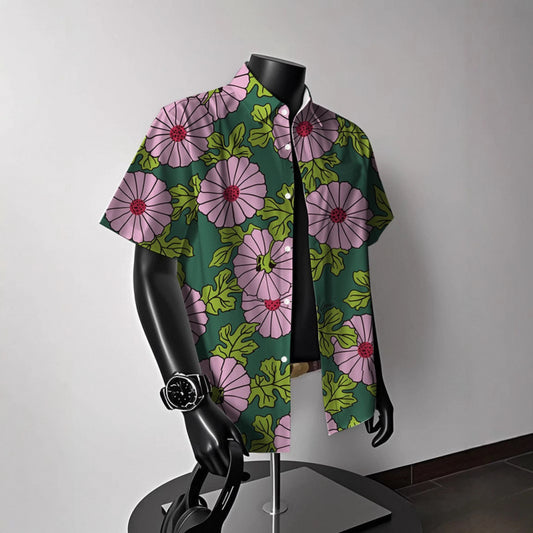 Khaki Shirt Short-sleeved