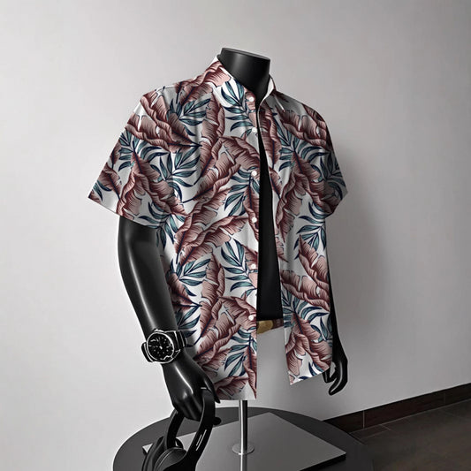 Khaki Shirt Short-sleeved