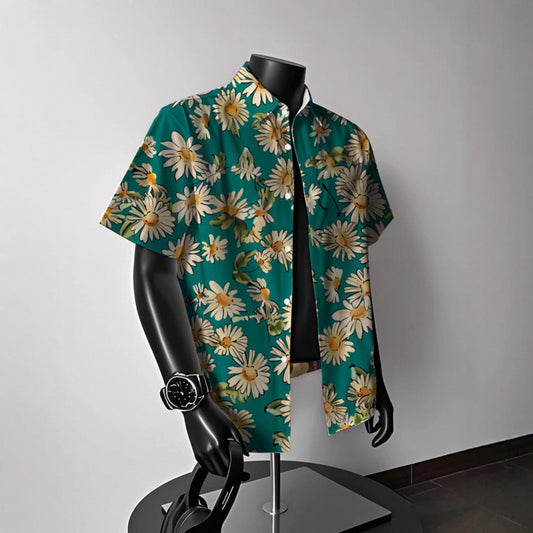 Khaki Shirt Short-sleeved