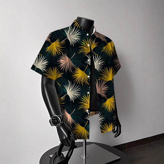 Khaki Shirt Short-sleeved