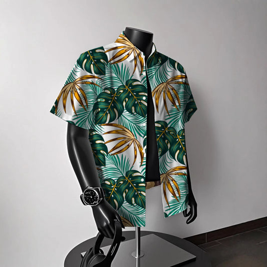 Khaki Shirt Short-sleeved