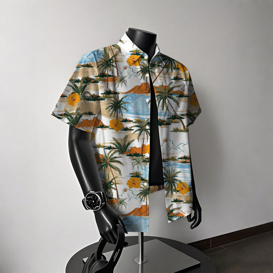 Khaki Shirt Short-sleeved