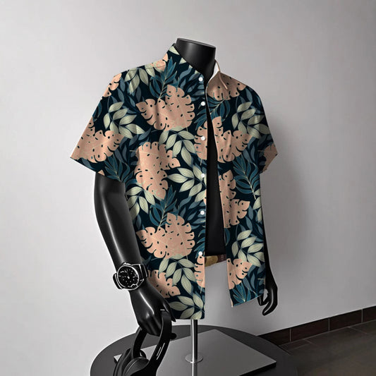 Khaki Shirt Short-sleeved
