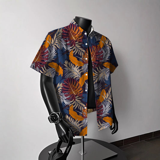 Khaki Shirt Short-sleeved