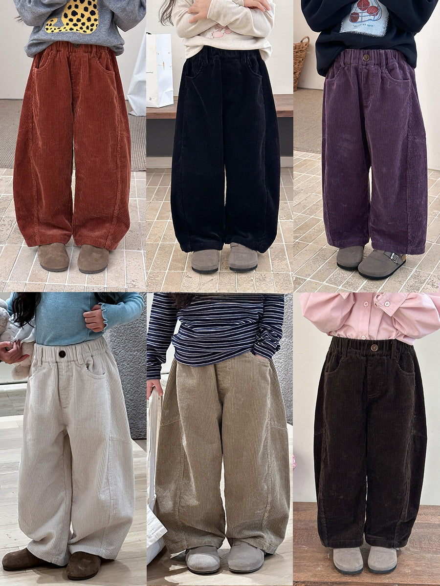 Kids Casual Corduroy Pants
