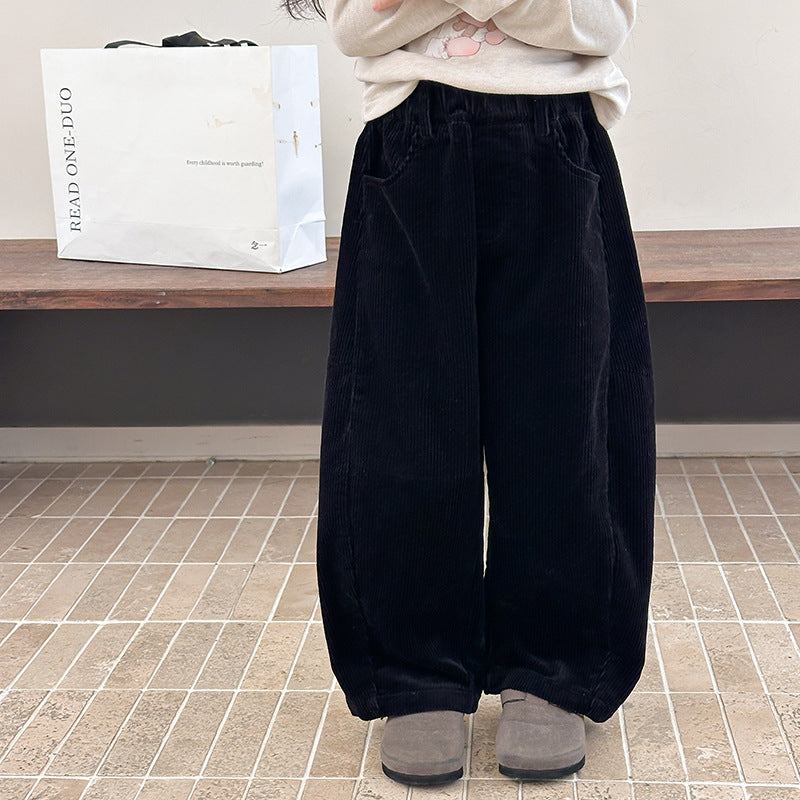 Kids Casual Corduroy Pants