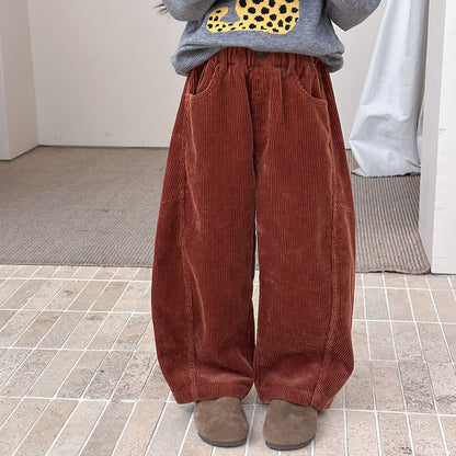 Kids Casual Corduroy Pants