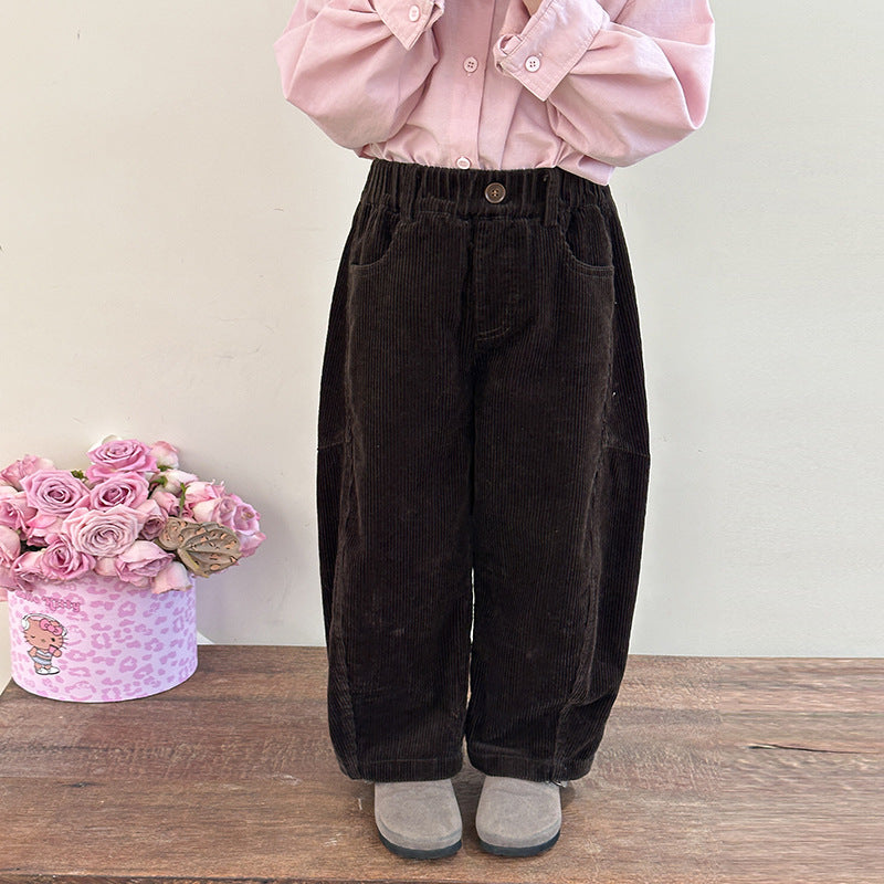 Kids Casual Corduroy Pants