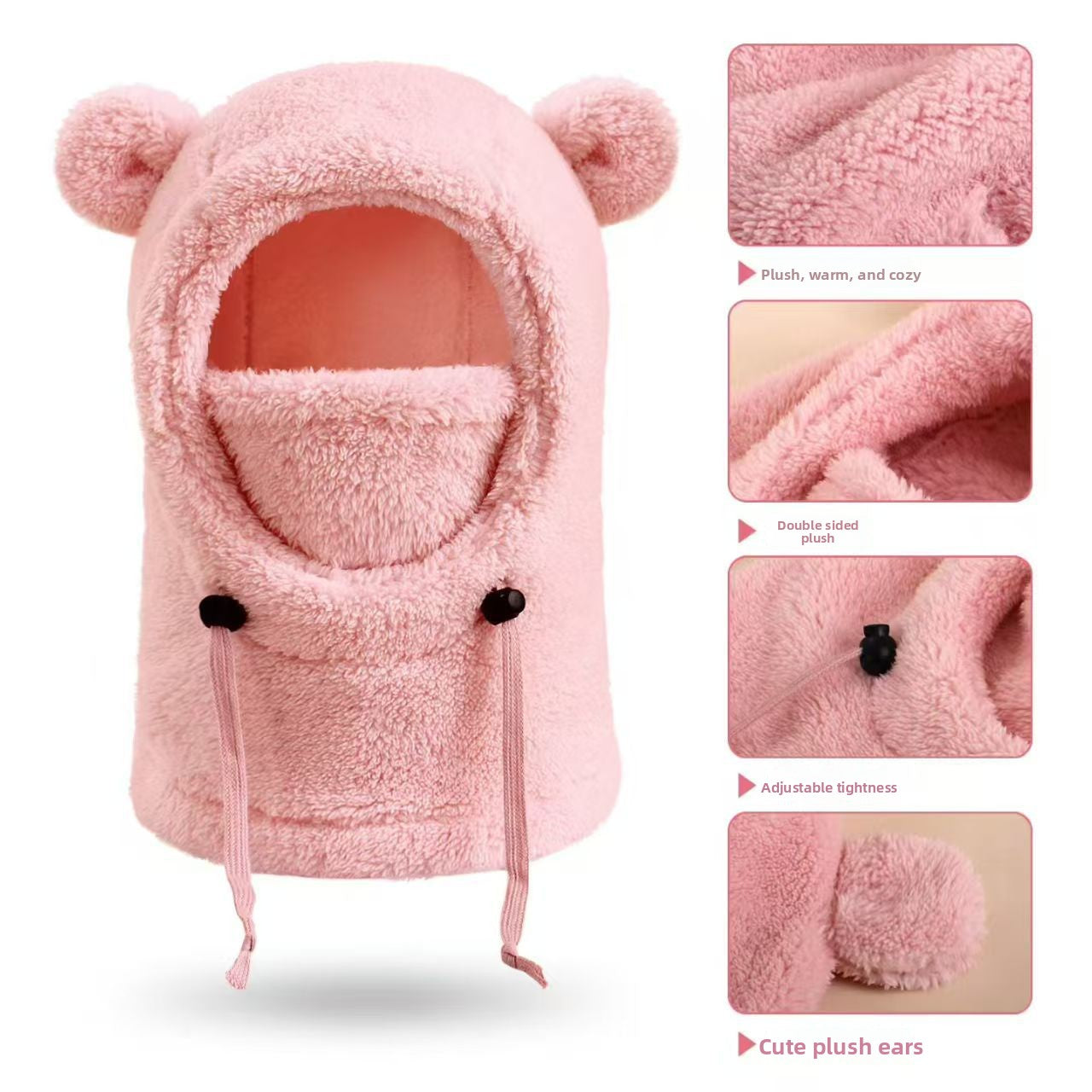 Kids Fleece Hat with Neck Warmer
