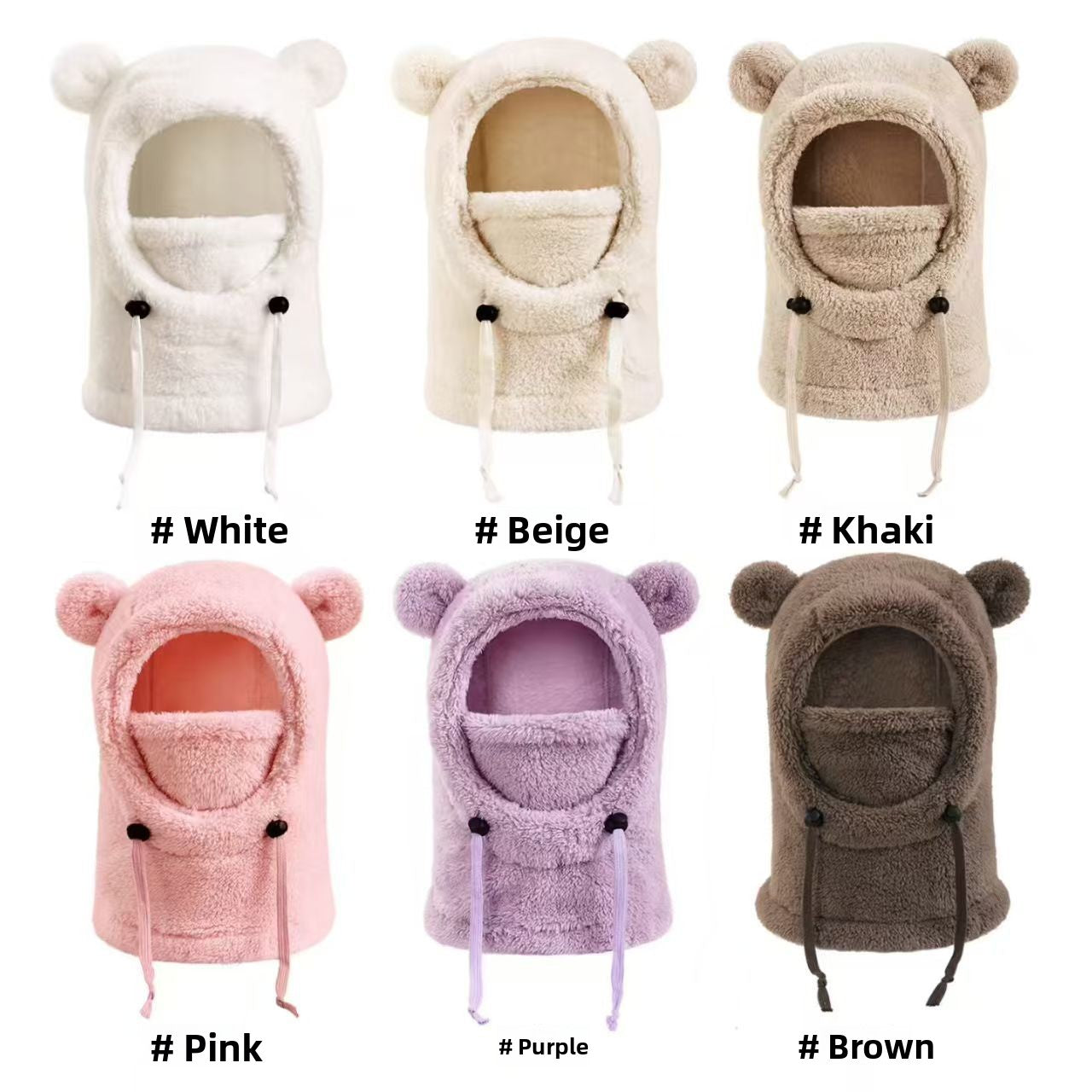 Kids Fleece Hat with Neck Warmer