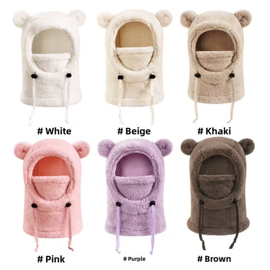 Kids Fleece Hat with Neck Warmer