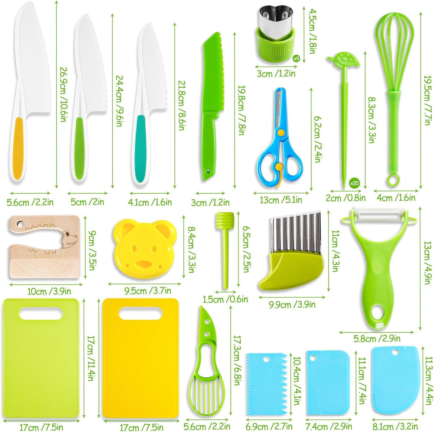 Kids Plastic Kitchen Tool Set