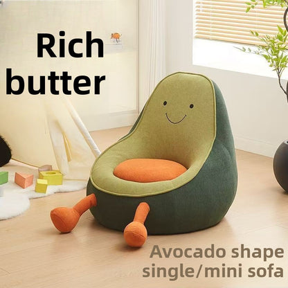 Kids Plush Avocado Bean Bag Chair