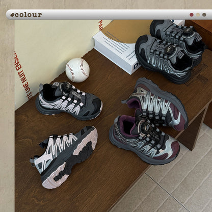 Kids Rotating Buckle Sports Shoes for Hiking Running