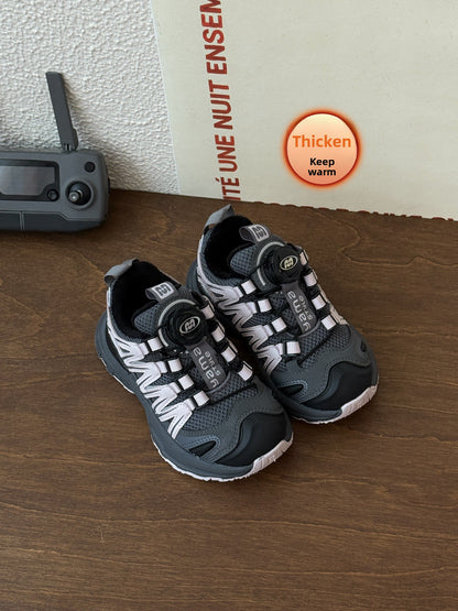 Kids Rotating Buckle Sports Shoes for Hiking Running