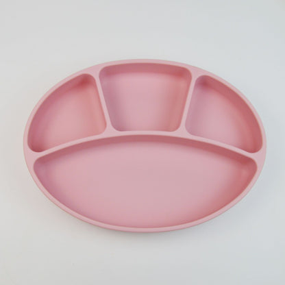 Kids Silicone Suction Plate Divided Compartment Bowl