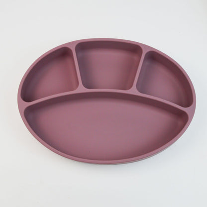 Kids Silicone Suction Plate Divided Compartment Bowl
