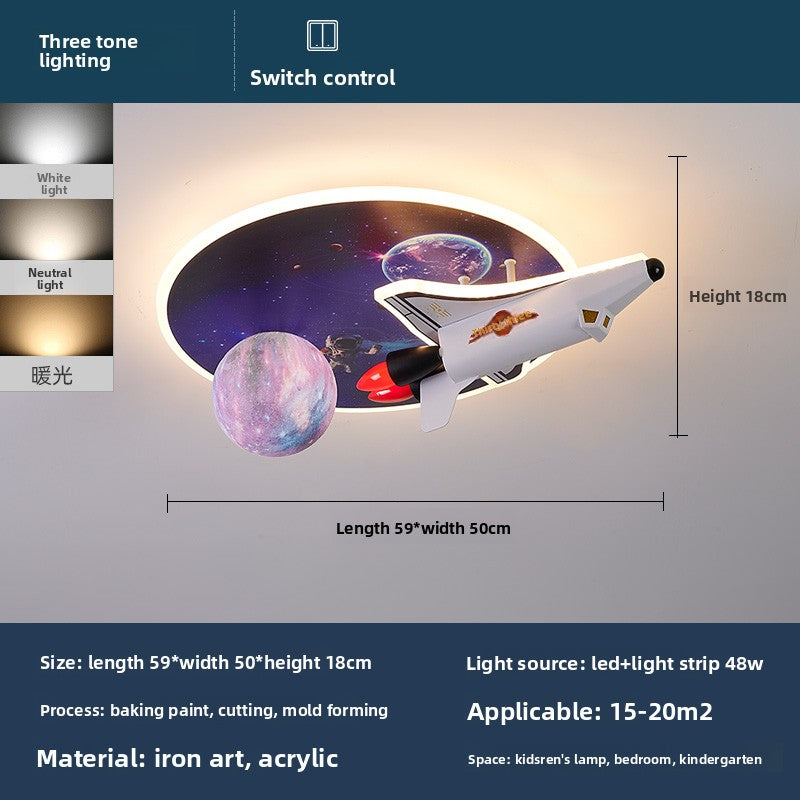 Kids Space-Themed LED Ceiling Light