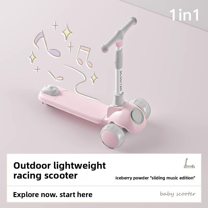 Kids Three-in-One Scooter with Music Lights