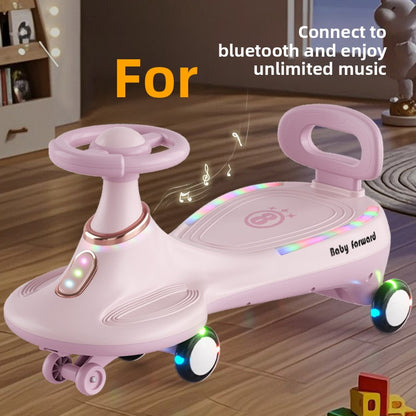 Kids Twist Slide Swing Ride-On Car