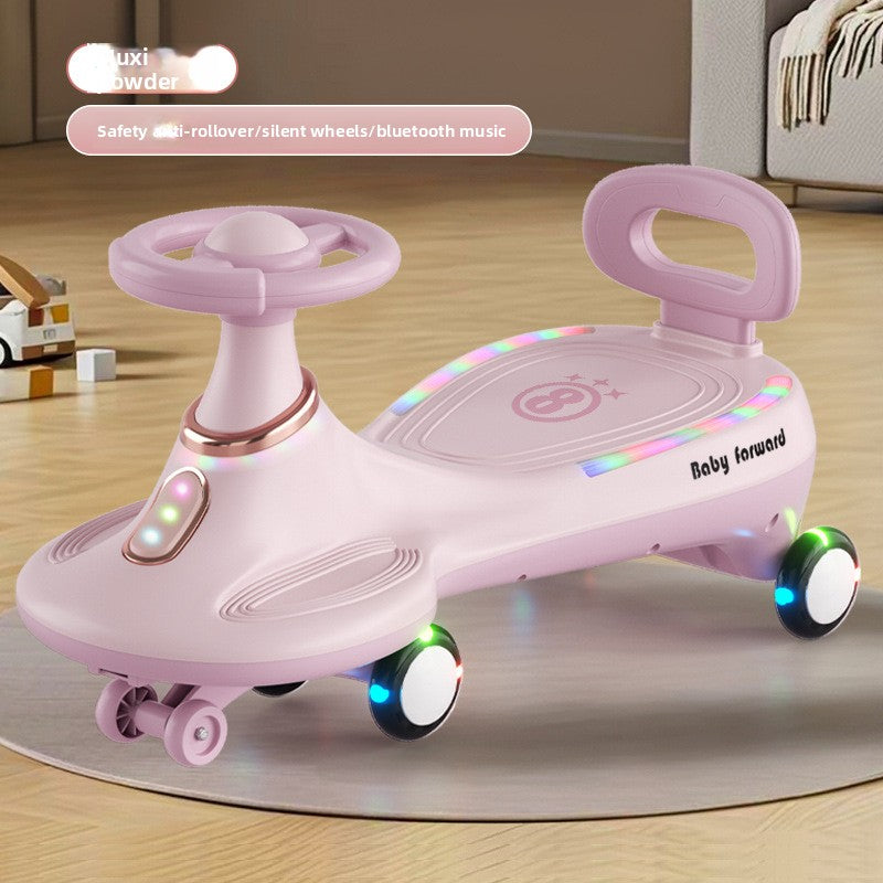 Kids Twist Slide Swing Ride-On Car