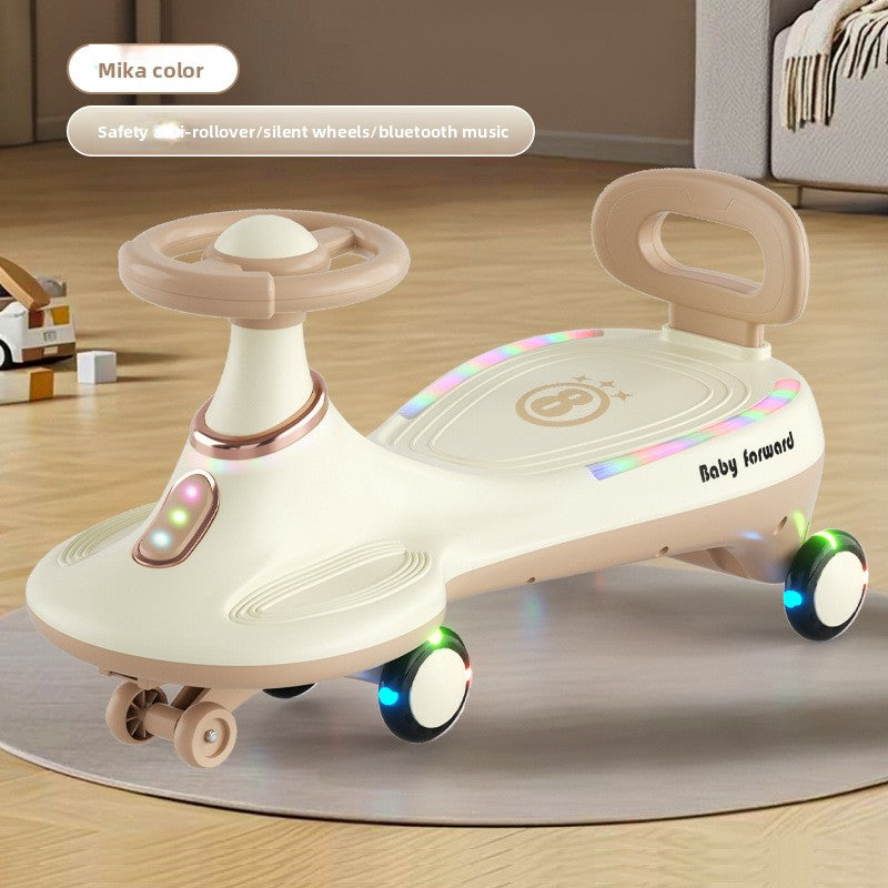 Kids Twist Slide Swing Ride-On Car