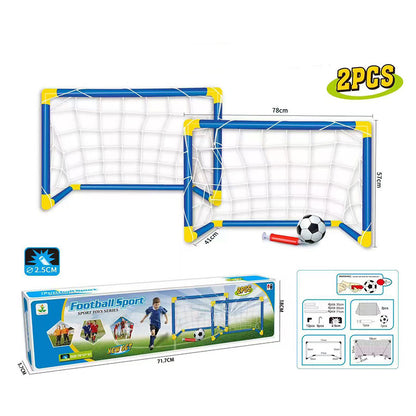 Kidsren's Plastic Football Goal Indoor and Outdoor Sports Toys Large Two-In-One Simple Portable Football Goal