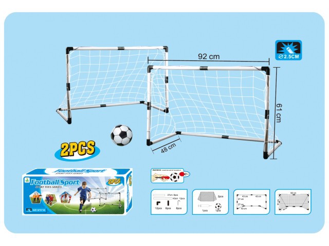 Kidsren's Plastic Football Goal Indoor and Outdoor Sports Toys Large Two-In-One Simple Portable Football Goal
