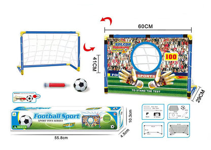 Kidsren's Plastic Football Goal Indoor and Outdoor Sports Toys Large Two-In-One Simple Portable Football Goal