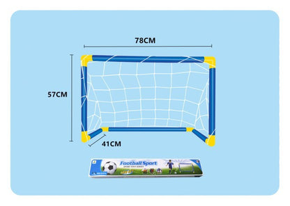 Kidsren's Plastic Football Goal Indoor and Outdoor Sports Toys Large Two-In-One Simple Portable Football Goal