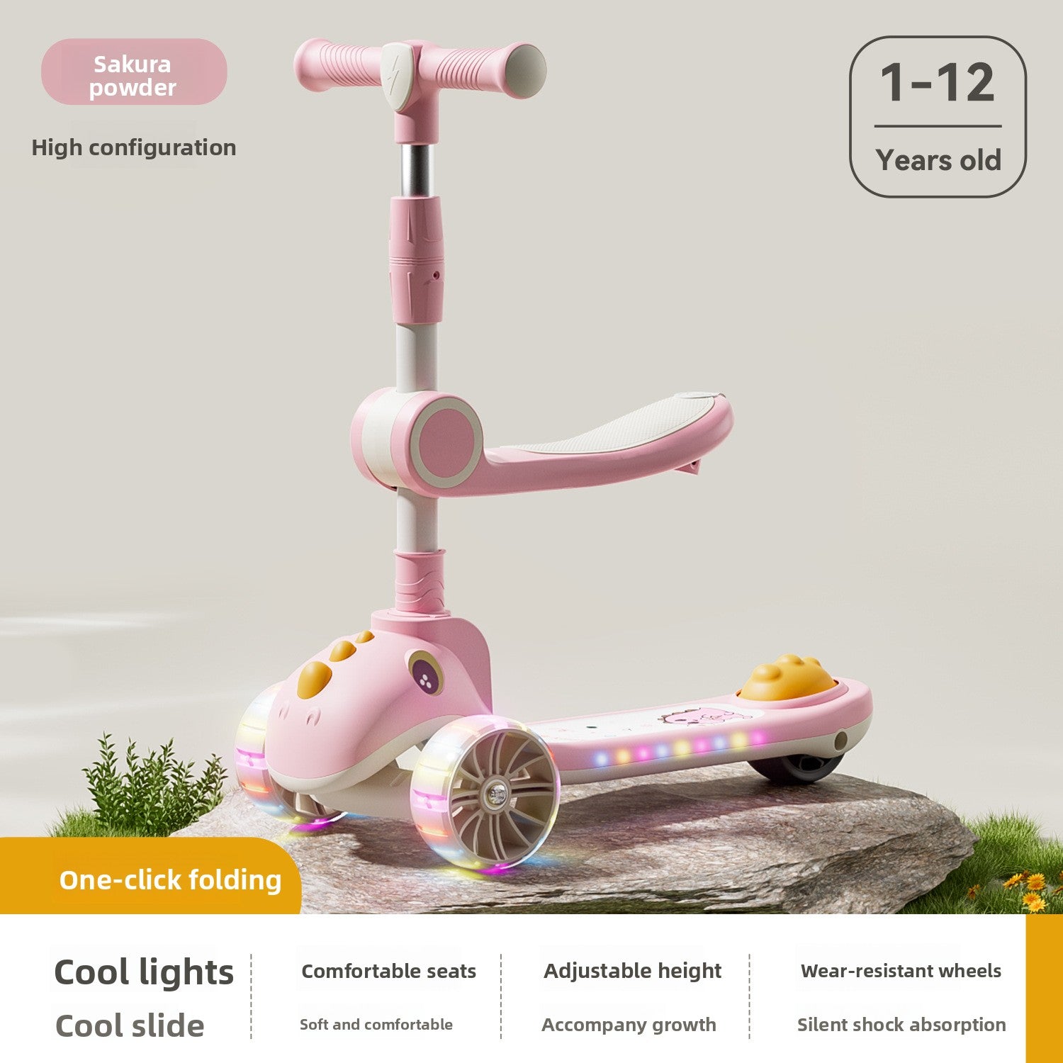 Kidsren's Scooter 1-3-6-10 Years Old