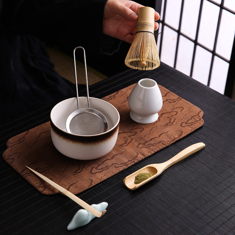 Kiln-Change Ceramic Matcha Tea Whisk Set