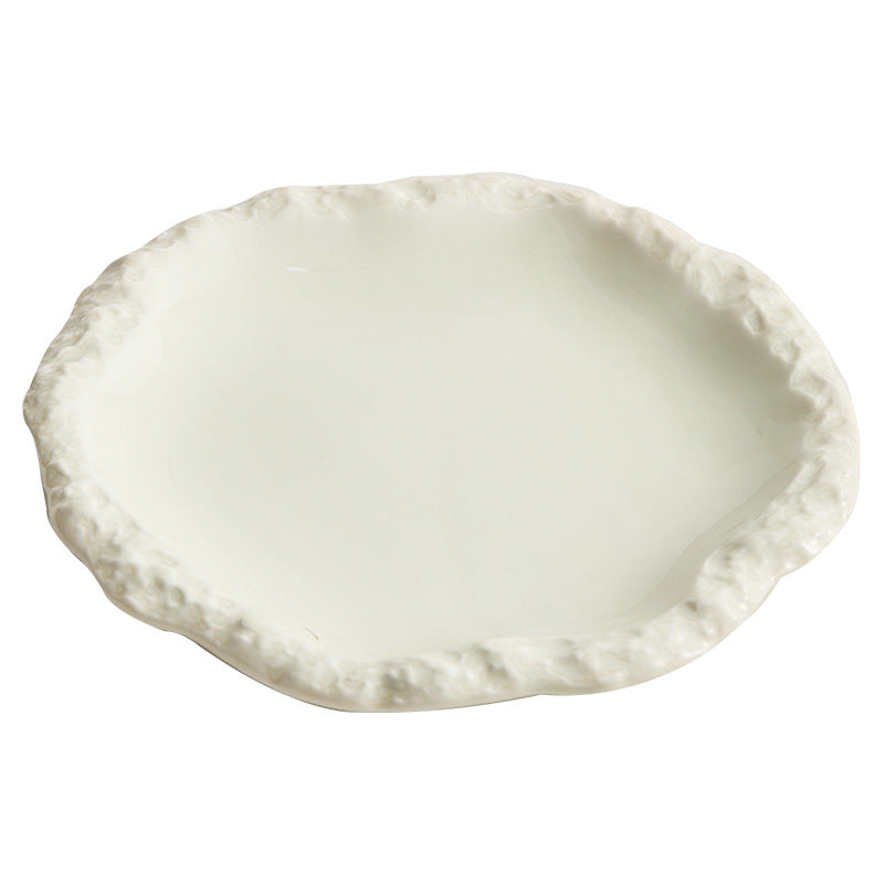 Kiln-Turned Ceramic Skirted Dinner Plate