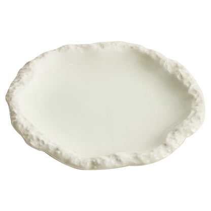 Kiln-Turned Ceramic Skirted Dinner Plate