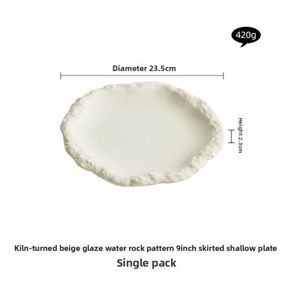 Kiln-Turned Ceramic Skirted Dinner Plate