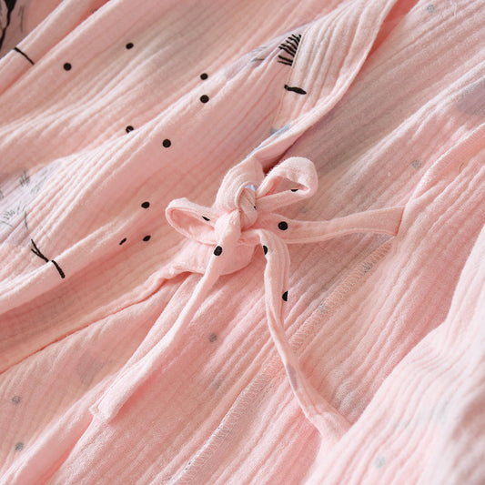 Kimono Style Cotton Bathrobe