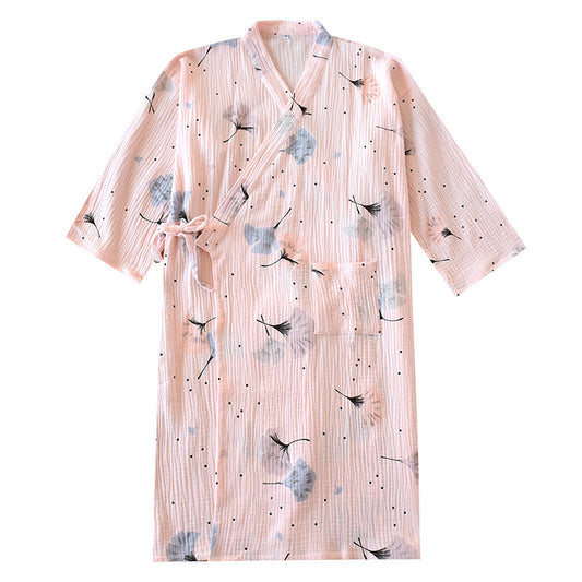 Kimono Style Cotton Bathrobe