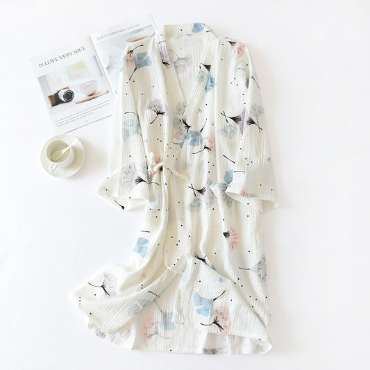 Kimono Style Cotton Bathrobe