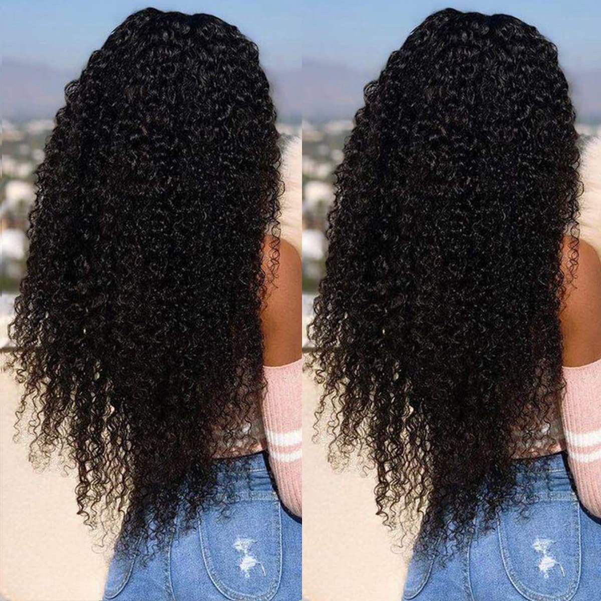Kinky Curly Human Hair Lace Front Wig